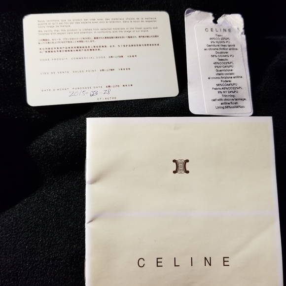 Celine Canvas, Leather Trim Tote - Picture 8 of 8
